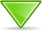 sort down green icon
