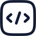 source code square icon