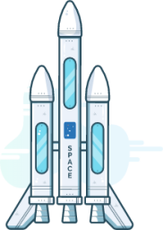 space rocket international illustration