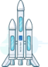 space rocket international illustration
