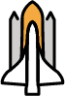 space shuttle emoji