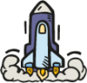 space shuttle launch icon
