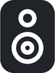 speaker (rounded filled) icon