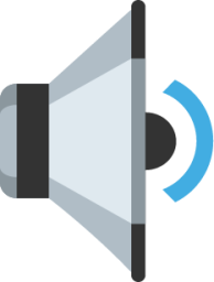 speaker with one sound wave emoji