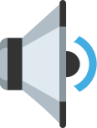 speaker with one sound wave emoji