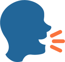 speaking head in silhouette emoji