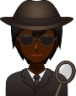 spy (black) emoji