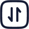 square arrow data transfer vertical icon