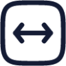 square arrow horizontal icon
