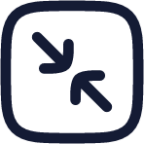 square arrow shrink icon