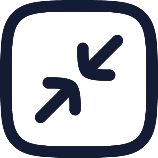 square arrow shrink icon