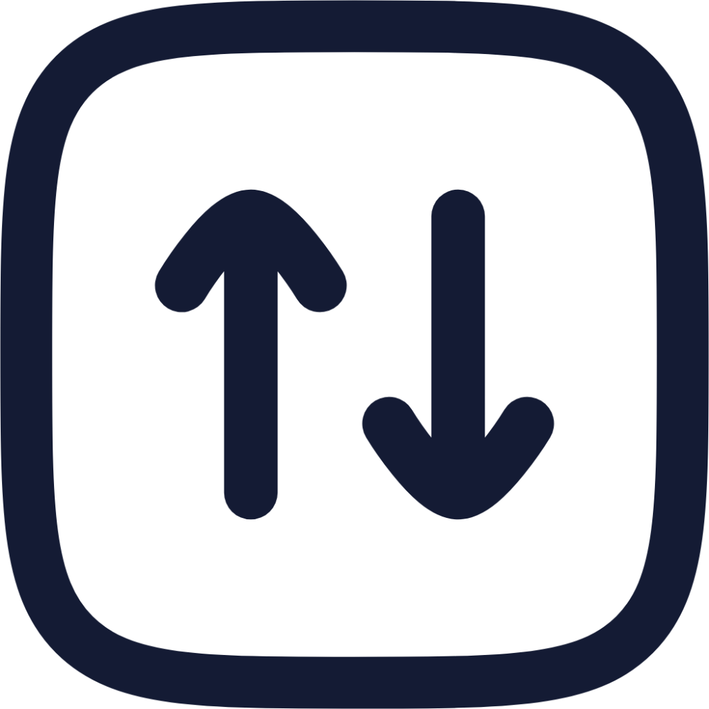 square arrow up down icon