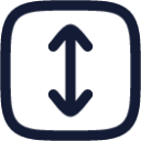 square arrow vertical icon