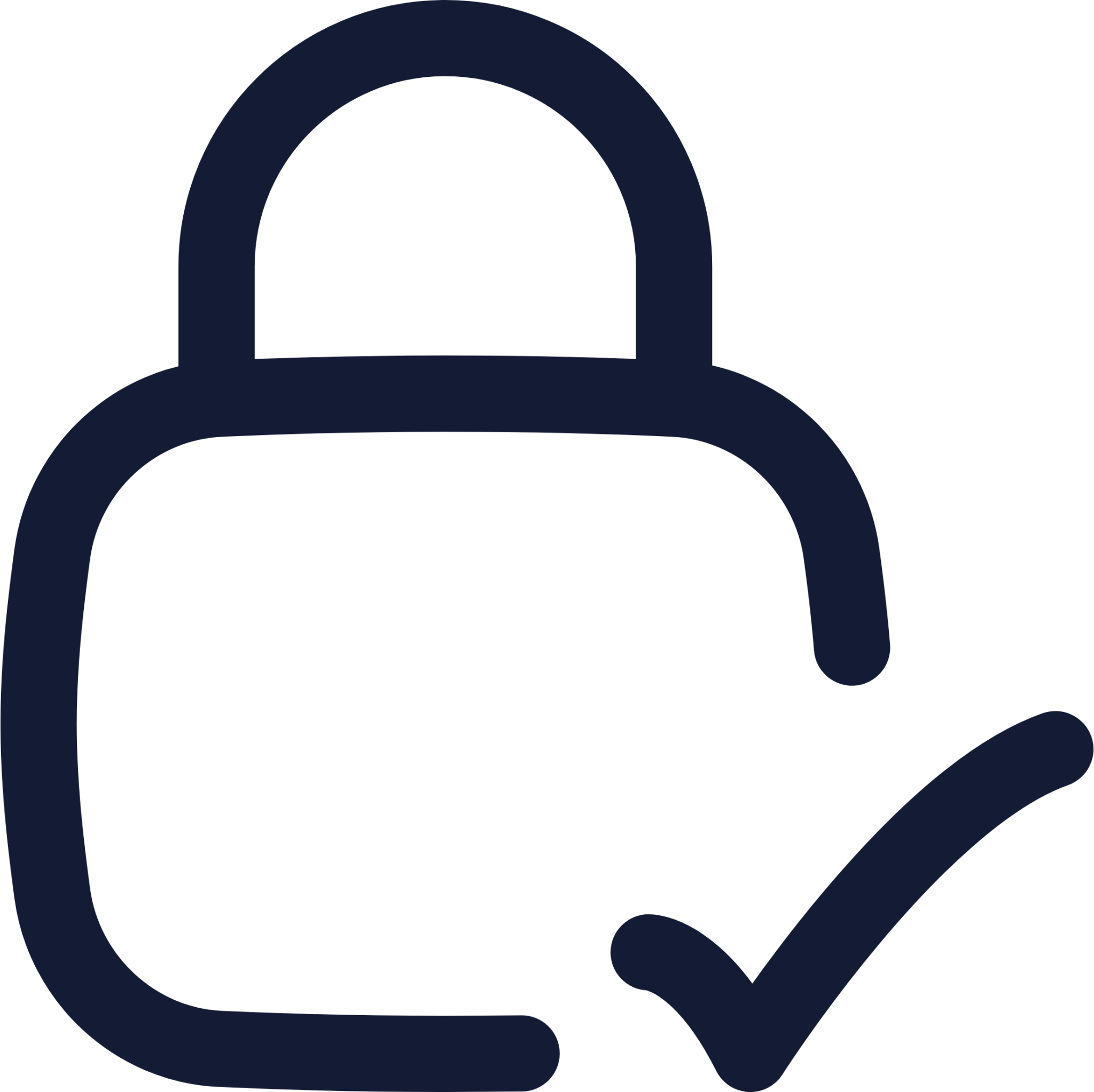 square lock check icon