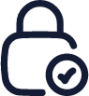 square lock check icon
