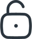 square unlock icon