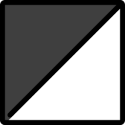 square with upper left diagonal black emoji