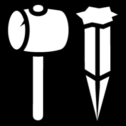 stake hammer icon