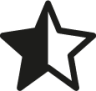 star half empty icon