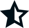 star half line icon