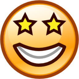 starry eyed (smiley) emoji