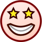 starry eyed (white) emoji