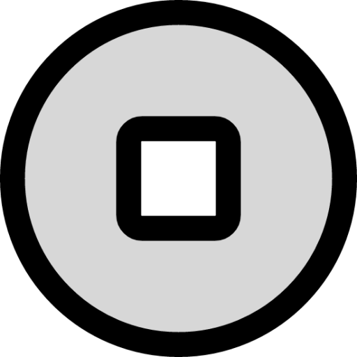 Stop circle (duotone) icon