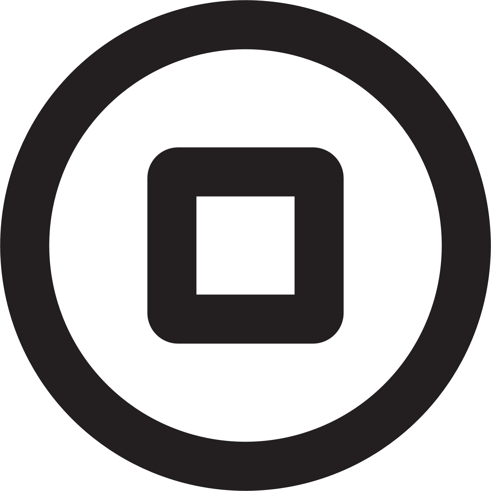 stop circle outline icon