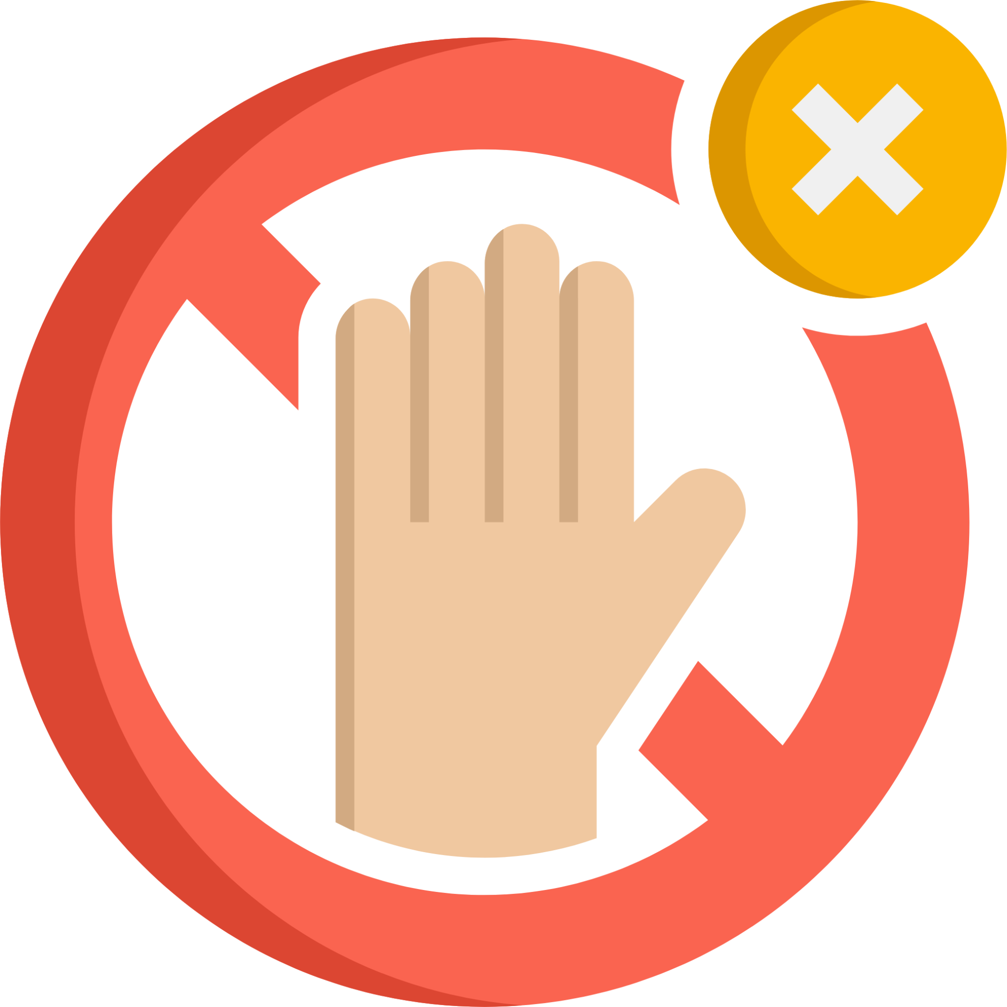 stop sign hand icon