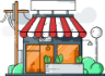 store store front shop shopping city illustration