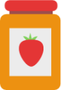 strawberry jam icon