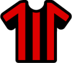 stripes red black icon
