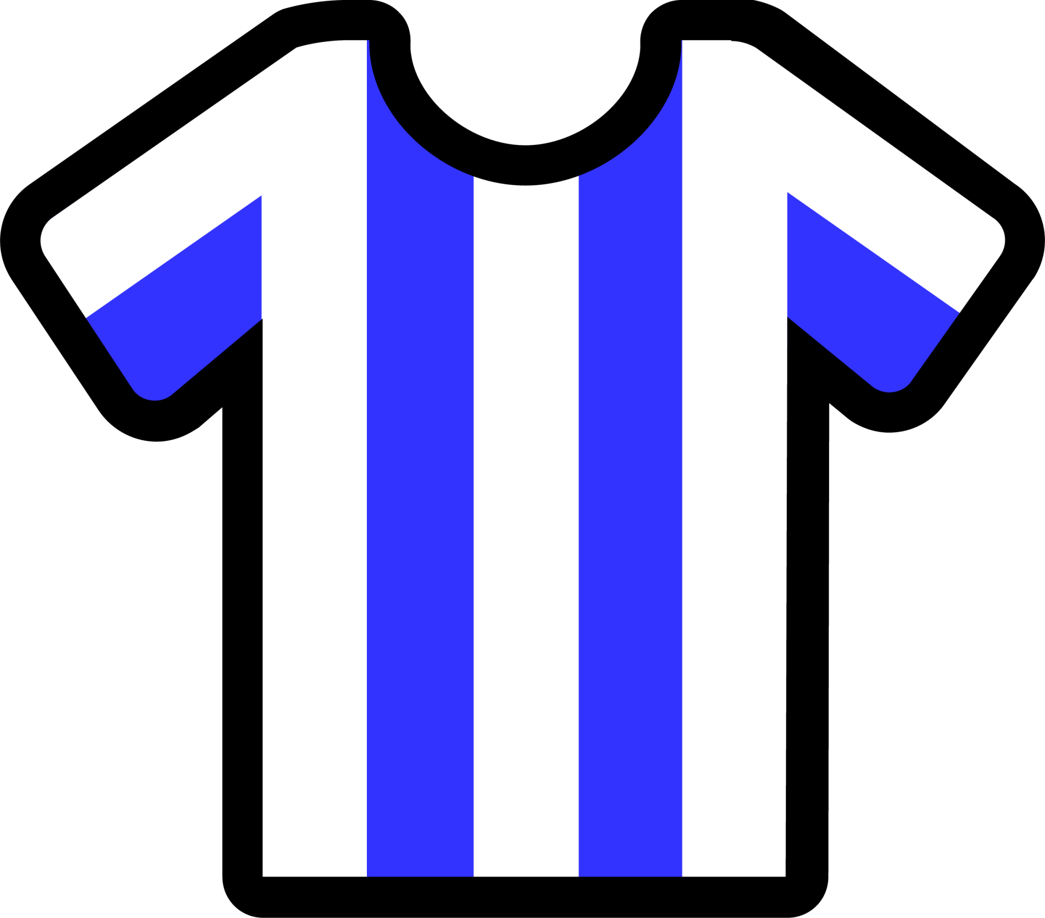stripes white blue icon