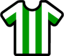 stripes white green icon