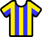 stripes yellow blue icon