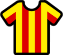 stripes yellow red icon