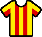 stripes yellow red icon