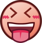 stuck out tongue closed eyes (plain) emoji