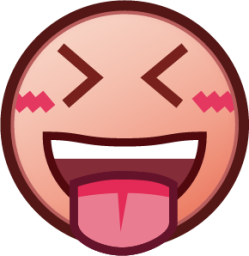 stuck out tongue closed eyes (plain) emoji