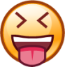 stuck out tongue closed eyes (smiley) emoji