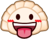 stuck out tongue (dumpling) emoji