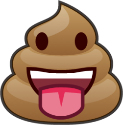 stuck out tongue (poop) emoji