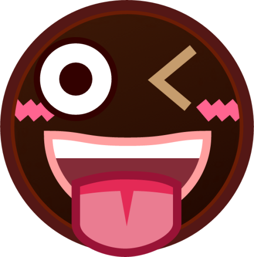 stuck out tongue winking eye (black) emoji