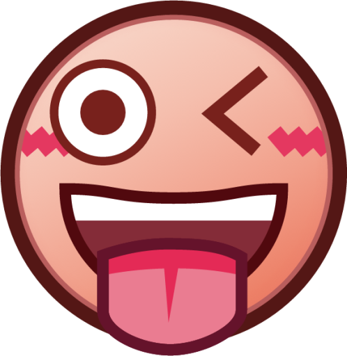 stuck out tongue winking eye (plain) emoji