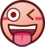stuck out tongue winking eye (plain) emoji