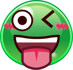 stuck out tongue winking eye (slime) emoji