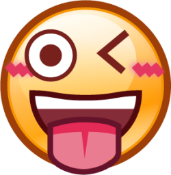 stuck out tongue winking eye (smiley) emoji