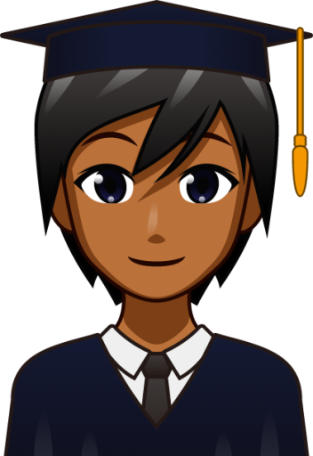 student (brown) emoji