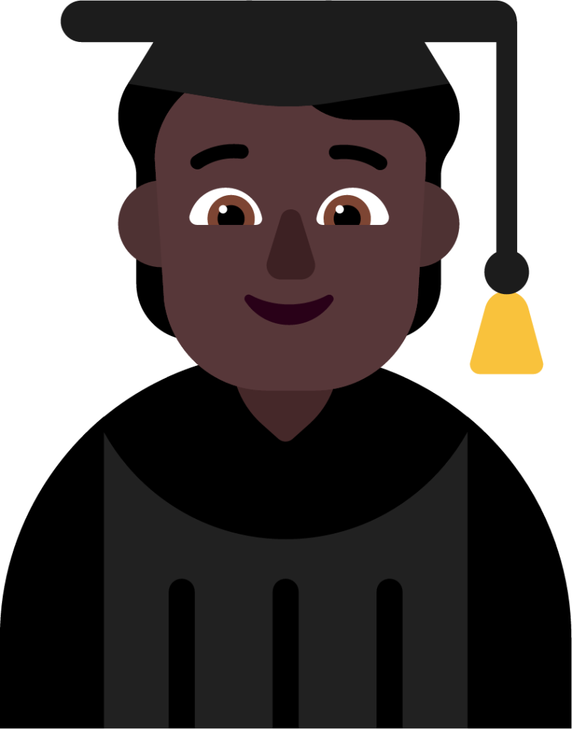 student dark emoji