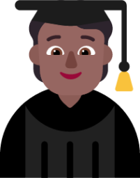 student medium dark emoji